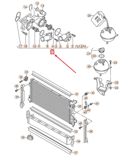 NEW AUDI A1 8X THERMOSTAT 03C121111T ORIGINAL