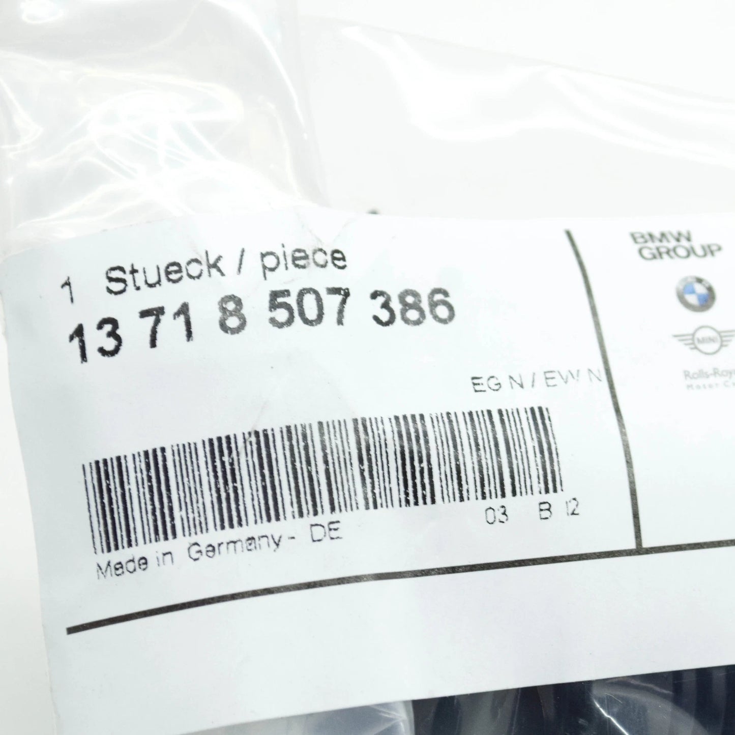 NEW BMW 1 F20 PIPE W HEATING ELEMENT 13718507386 ORIGINAL