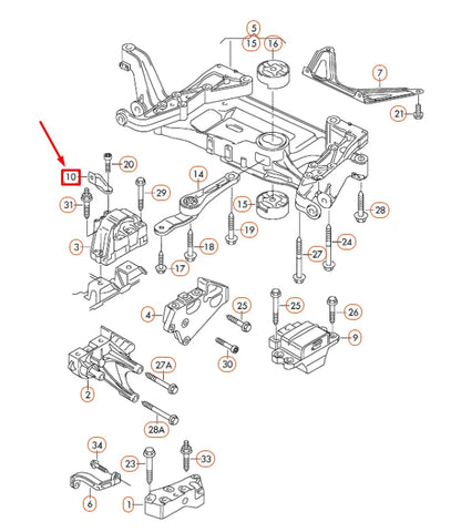 NEW AUDI TT 8J ENGINE RIGHT SUPPORT 8J0199588