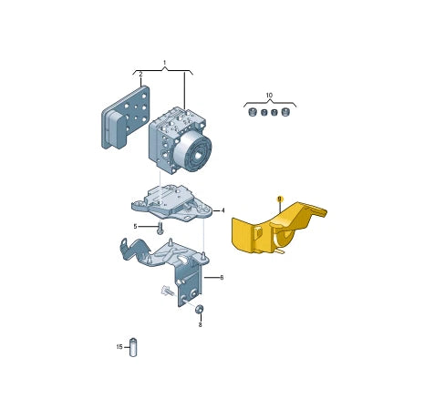 NEW VOLKSWAGEN ARTEON 3H7 ABS MODULATOR BRACKET LHD 5Q1614321A