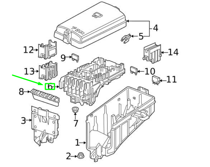 new volkswagen passat b8 3g fuse box bracket 3q1941395 original
