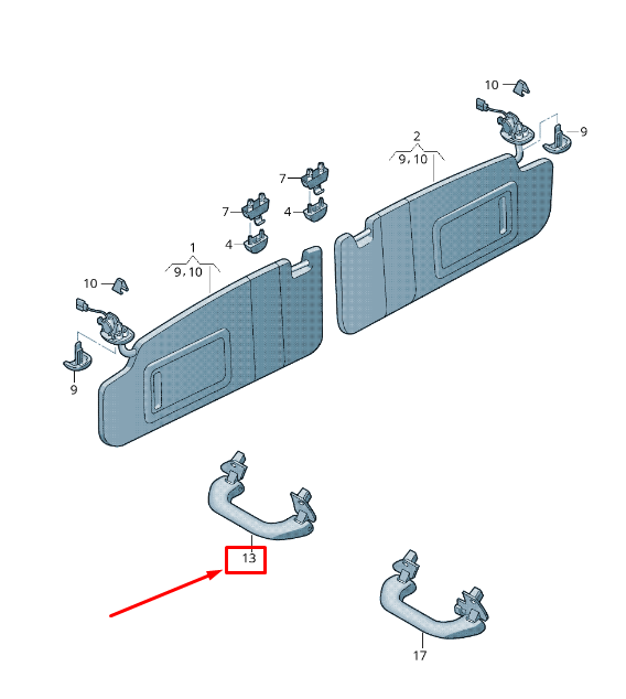 NEW VW UP 12 FRONT LEFT ROOF GRAB HANDLE 1S0857607 Y20 1S0857607Y20 ORIGINAL