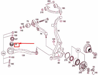 NEW MERCEDES-BENZ S W221 FRONT LATERAL ARM BUSHING A221333191464 ORIGINAL