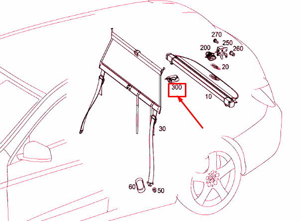 NEW MB CLA C117 REAR RIGHT LUGGAGE NET BRACKET COVER A20486914089051 ORIGINAL