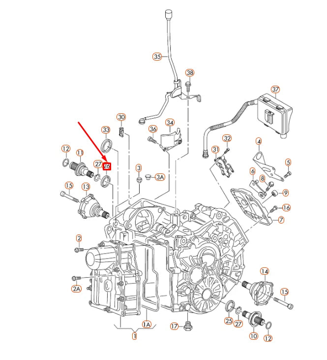 NEW AUDI A1 MK1 LEFT MANUAL TRANSMISSION OUTPUT SHAFT SEAL 02J409189E ORIGINAL