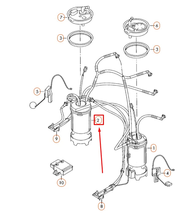 NEW VOLKSWAGEN TOUAREG 7P RIGHT SIDE FUEL DELIVERY MODULE 7P0919087 ORIGINAL