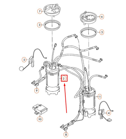 NEW VOLKSWAGEN TOUAREG 7P RIGHT SIDE FUEL DELIVERY MODULE 7P0919087 ORIGINAL