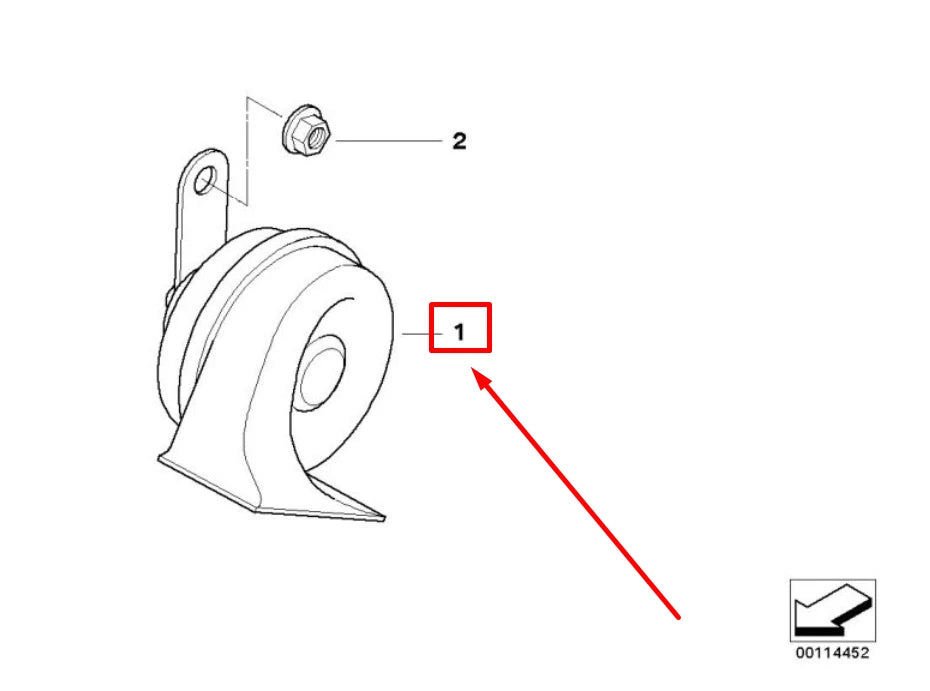 NEW BMW Z4 ROADSTER E85 HIGH PITCH HORN SIGNAL 61337184481 7184481 ORIGINAL