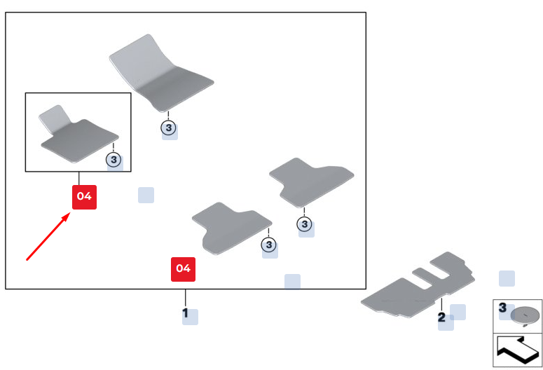 new bmw x5 f15 front right floor mat lhd 51477439868 7439868 original