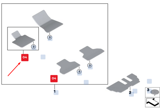 new bmw x5 f15 front right floor mat lhd 51477439868 7439868 original