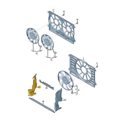 NEW AUDI A6 C8 AVANT RIGHT RADIATOR AIR DUCT 4K0121284AC ORIGINAL