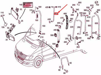 NEW MERCEDES-BENZ SPRINTER 906 B-PILLAR HANDLE A9068150236