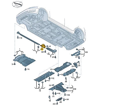NEW VOLKSWAGEN ID.4 E21 UNDERBODY COVER 1EA825271 ORIGINAL