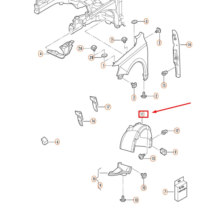NEW VOLKSWAGEN GOLF MK6 FRONT RIGHT WHEEL HOUSING LINER 1K5805978B ORIGINAL