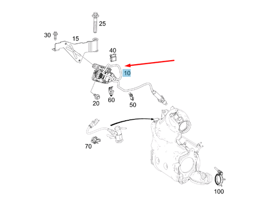 new mb cla c118 upstream catalytic converter nox sensor a0009058111 original