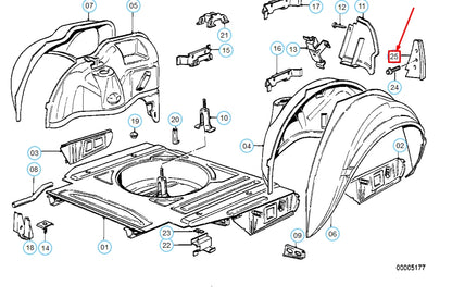 NEW BMW M3 E30 REAR LEFT WHEEL HOUSING COVER 51711961929 ORIGINAL