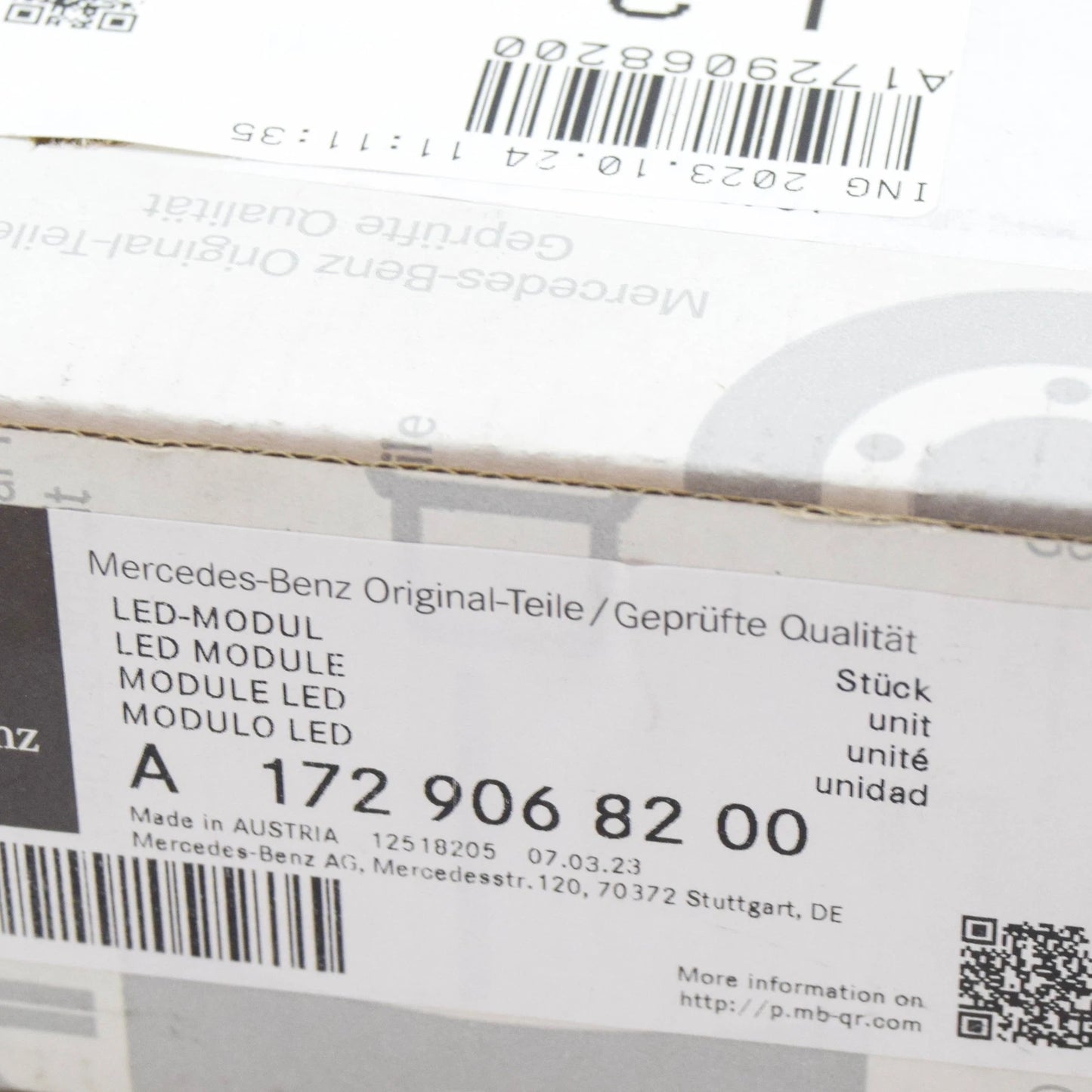 NEW MERCEDES-BENZ SLK R172 RIGHT LED LIGHT CONTROL UNIT A1729068200 ORIGINAL