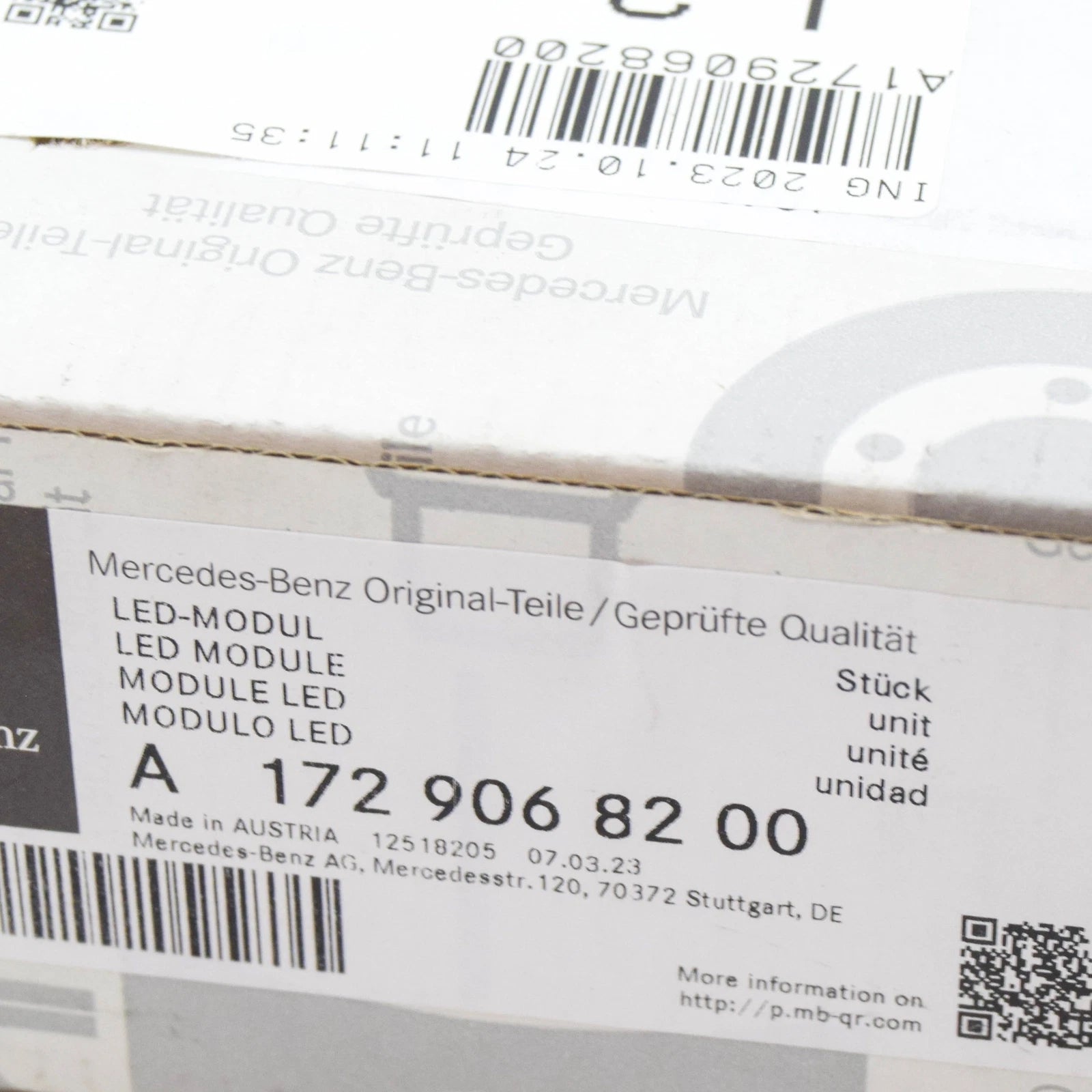 NEW MERCEDES-BENZ SLK R172 RIGHT LED LIGHT CONTROL UNIT A1729068200 ORIGINAL