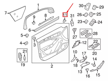 NEW AUDI A4 AVANT B8 FRONT LEFT UPPER SPEAKER GRILLE RHD 8K0035423A4PK