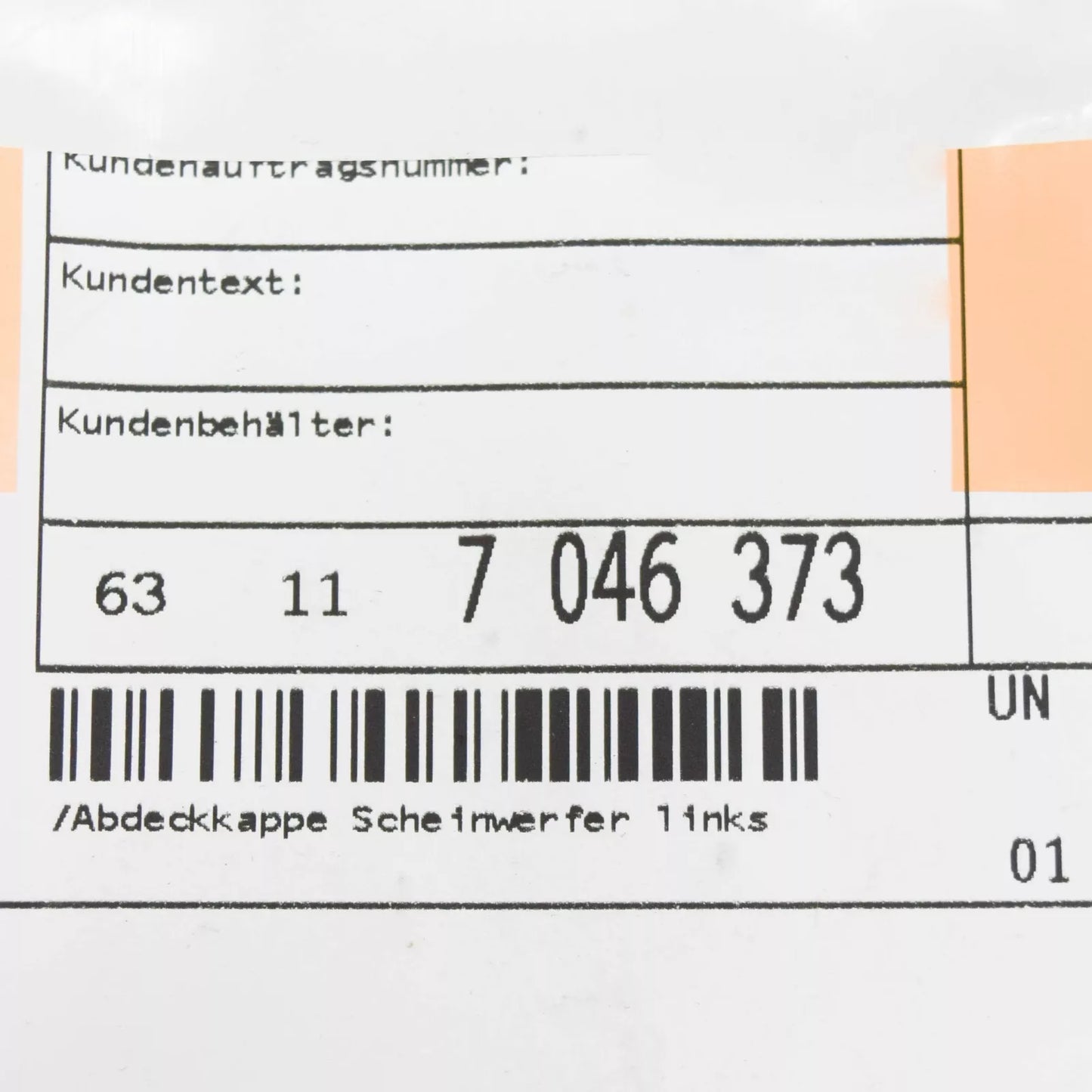 NEW BMW 1 COUPE E82 LEFT HEADLIGHT COVER 63117046373 ORIGINAL