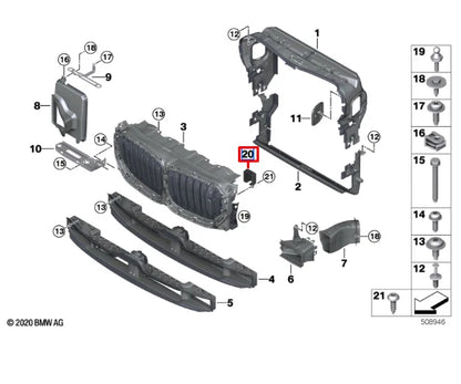 NEW BMW X5 G05 FRONT CAMERA MOUNTING BRACKET 51137418138 ORIGINAL
