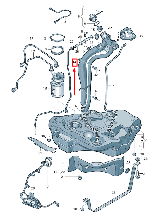 new vw golf vi 5k mk6 front fuel tank breather line 1k0201931g original