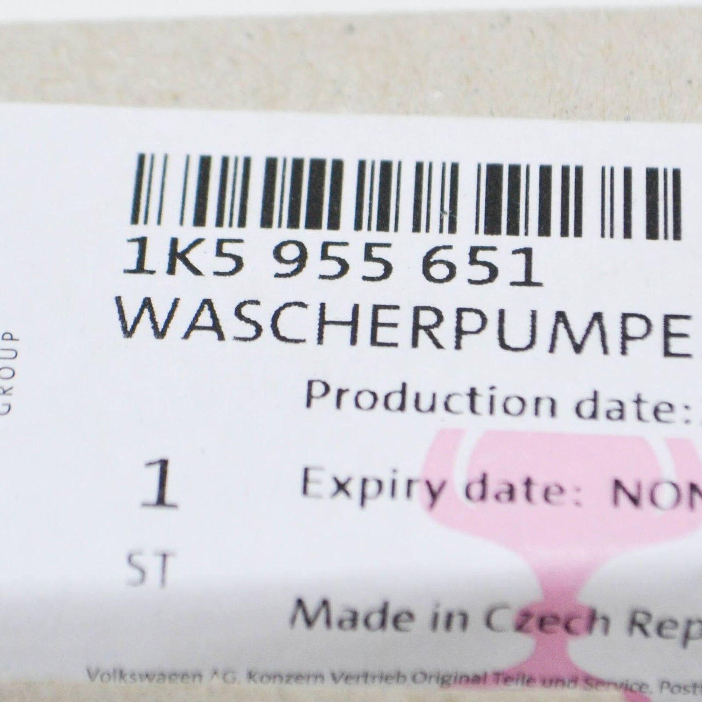 NEW AUDI A6 C7 WINDSHIELD WASHER PUMP 1K5955651 ORIGINAL