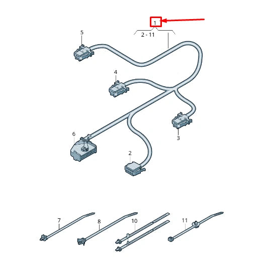 NEW AUDI A8 4N RIGHT SEAT BACKREST ADJUSTMENT WIRING HARNESS 4N0971369A