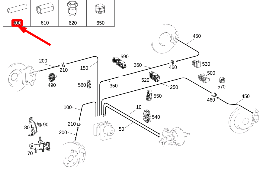 new mercedes-benz cla c117 brake line chafe protection hose a2014761126 original