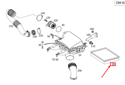 NEW LISTINGMERCEDES-BENZ SPRINTER 907 AIR FILTER ELEMENT A9075283500 ORIGINAL