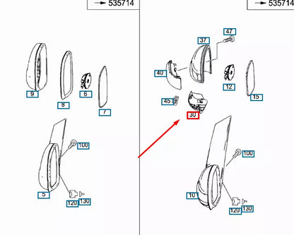 NEW MERCEDES-BENZ VITO W639 FRONT LEFT DOOR MIRROR COVER A0008111910