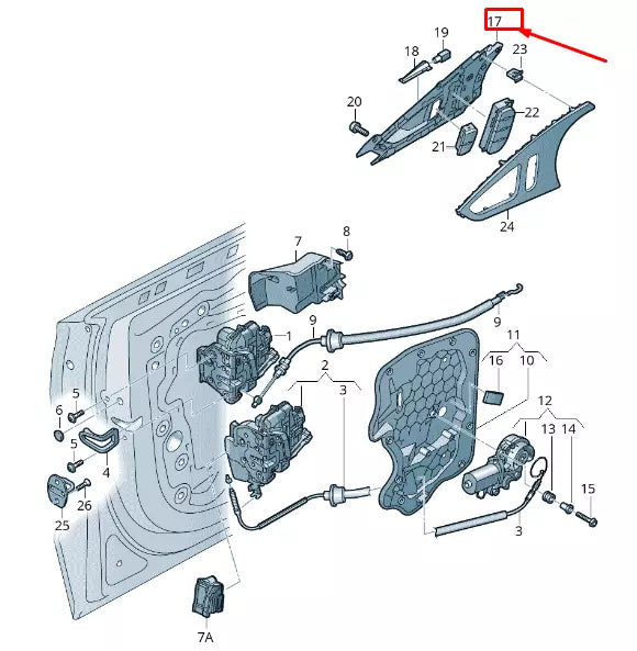 NEW AUDI A7 SPORTBACK 4G LEFT FRONT INNER OPENING HANDLE 4G8837019A4PK