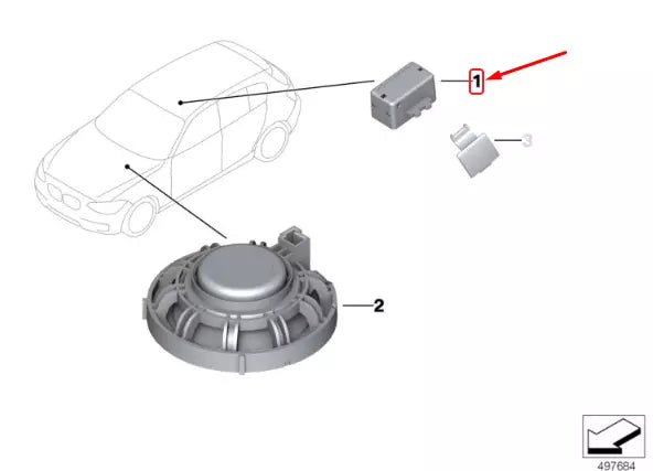 NEW BMW 1 F20 TELEPHONE HANDS FREE MICROPHONE 84109263744 9263744 ORIGINAL