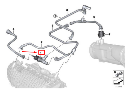 new bmw i8 i12 fuel tank breather valve 13907637270 7637270 original