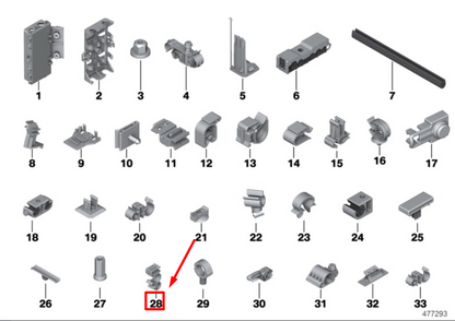 new bmw 4 gran coupe f36 hose line clip 61677132831 7132831 original