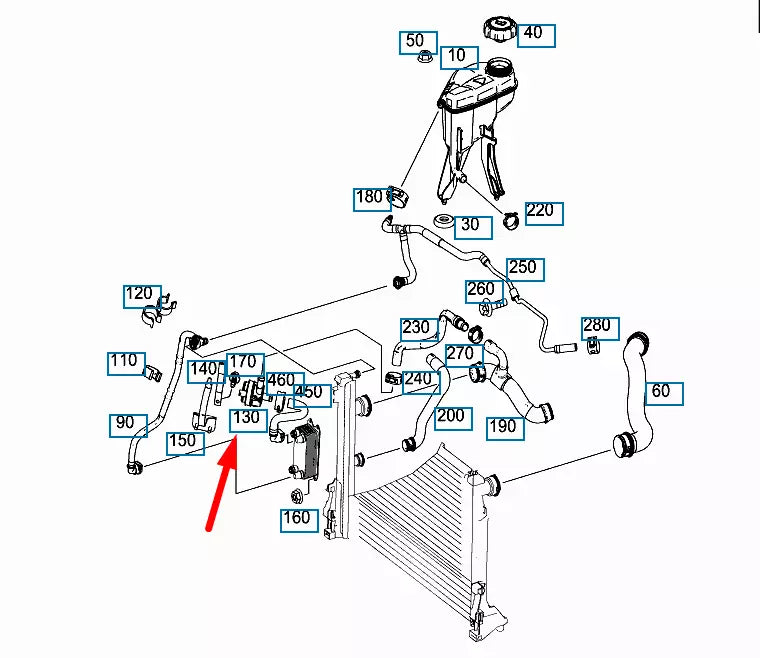 NEW MERCEDES-BENZ C-CLASS W205 ADDITIONAL WATER PUMP A0005002686