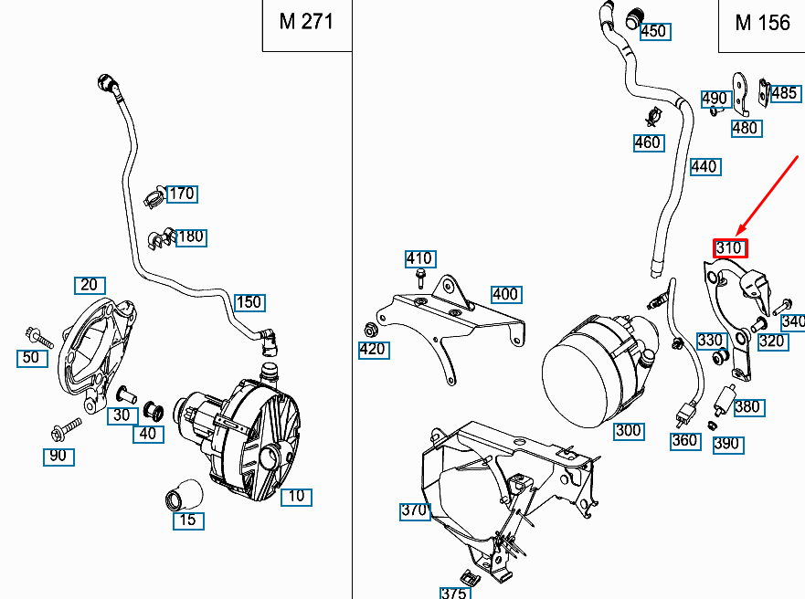 NEW MERCEDES-BENZ C W204 AMG AIR PUMP BRACKET A1562301340 ORIGINAL