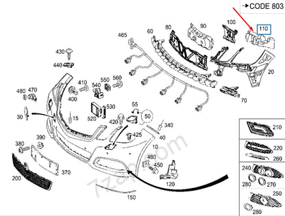 NEW MERCEDES-BENZ E-CLASS W212 FRONT BUMPER LEFT FOAM A2128852137 2015