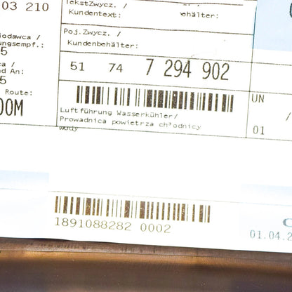 NEW BMW 3 GRAN TURISMO F34 RADIATOR AIR DUCT 51747294902 7294902 ORIGINAL