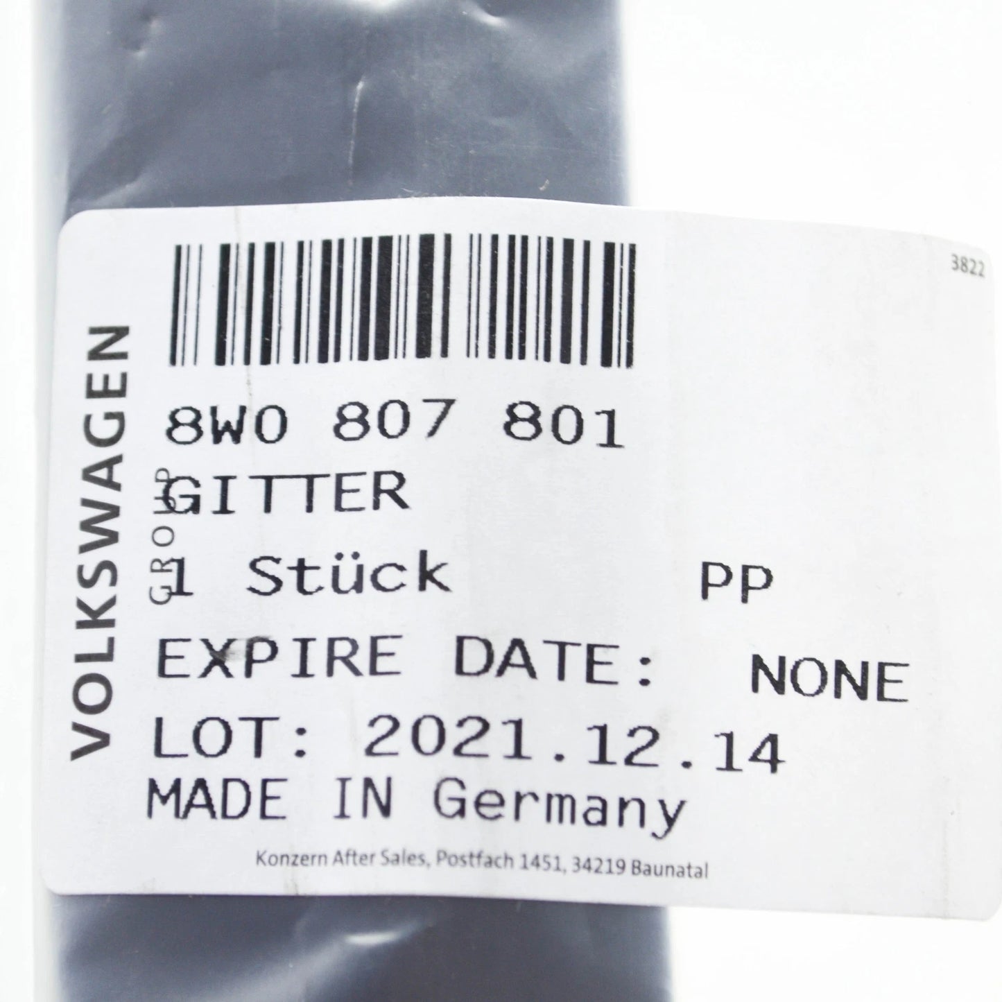 NEW AUDI A4 AVANT B9 FRONT BUMPER RADIATOR GRILLE UPPER TRIM 8W0807801