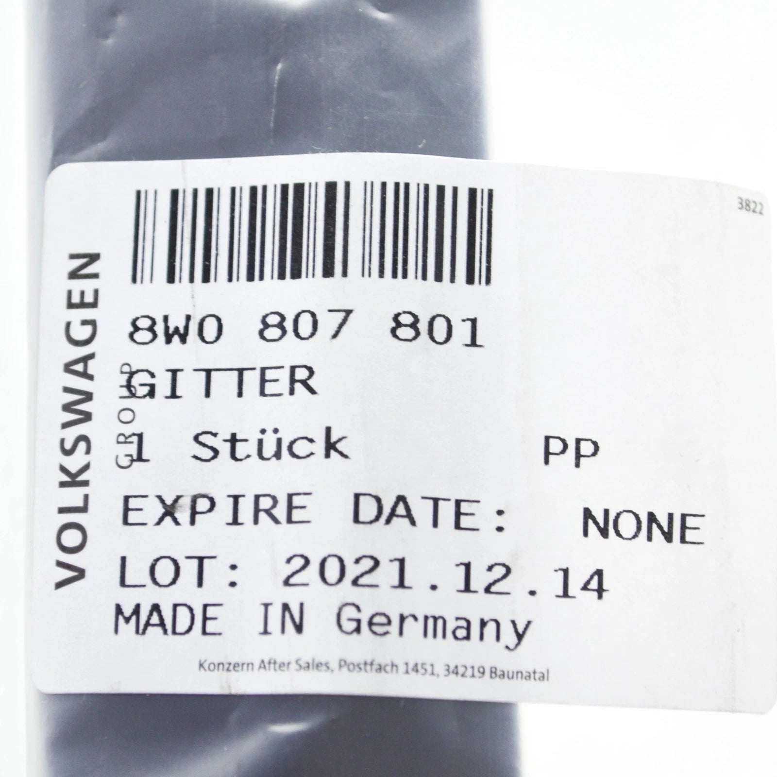 NEW AUDI A4 AVANT B9 FRONT BUMPER RADIATOR GRILLE UPPER TRIM 8W0807801