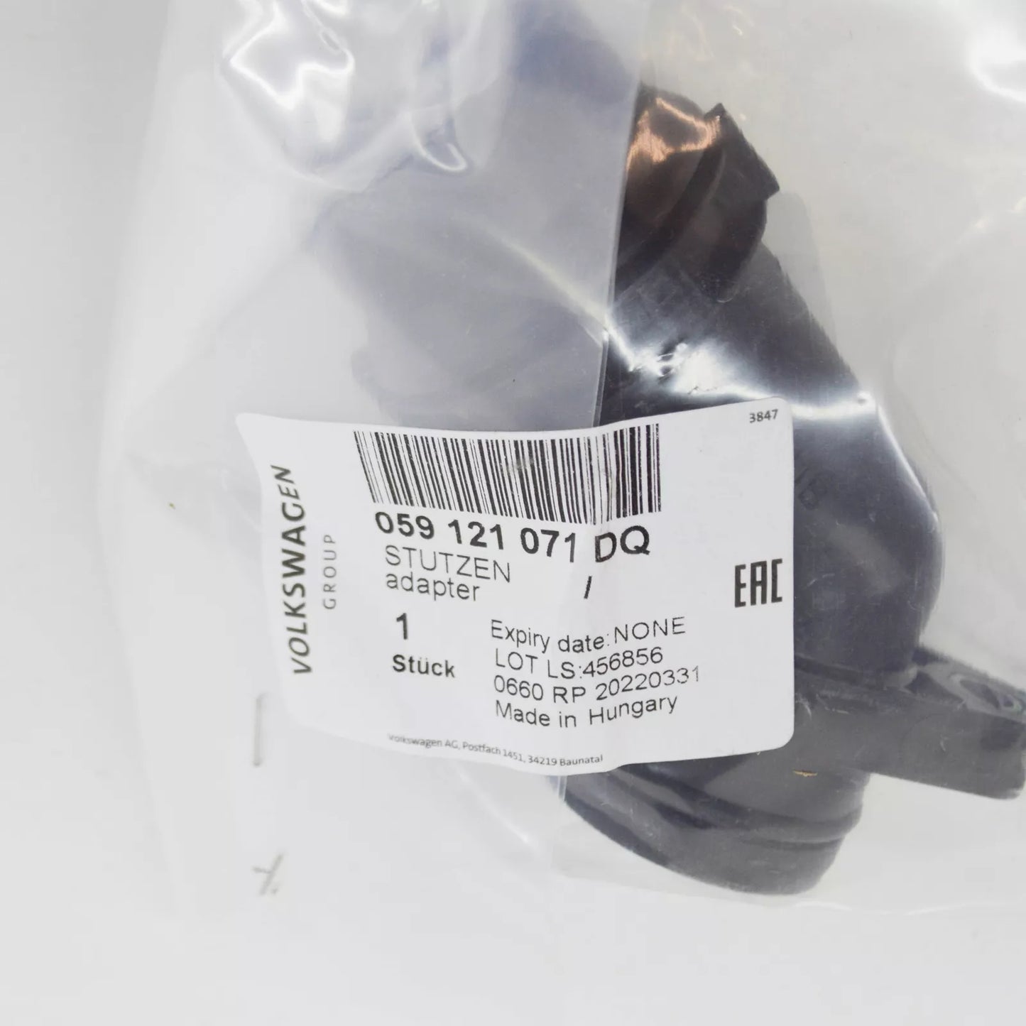 NEW AUDI Q5 FY FRONT ENGINE COOLANT ADAPTER 059121071DQ ORIGINAL