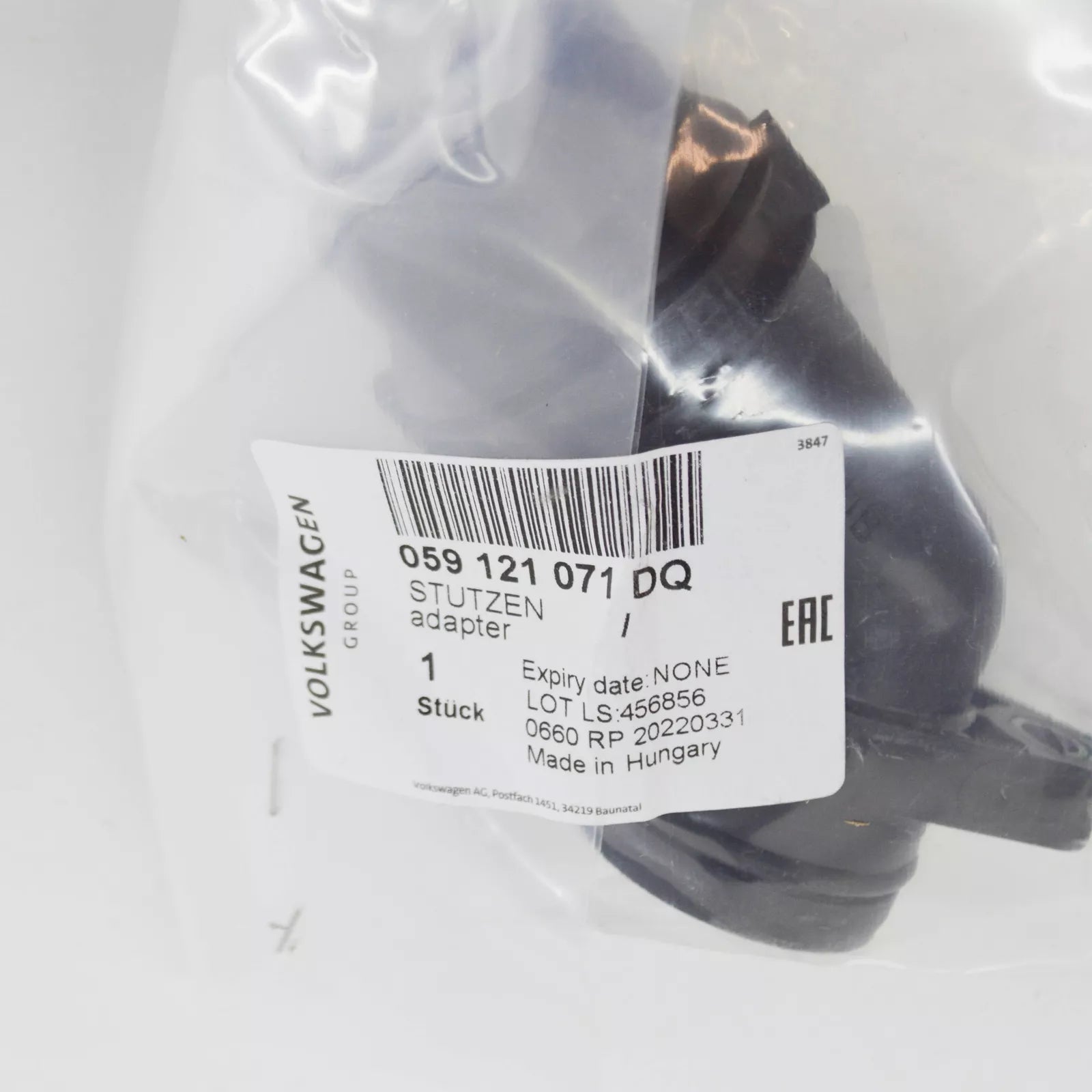 NEW AUDI Q5 FY FRONT ENGINE COOLANT ADAPTER 059121071DQ ORIGINAL