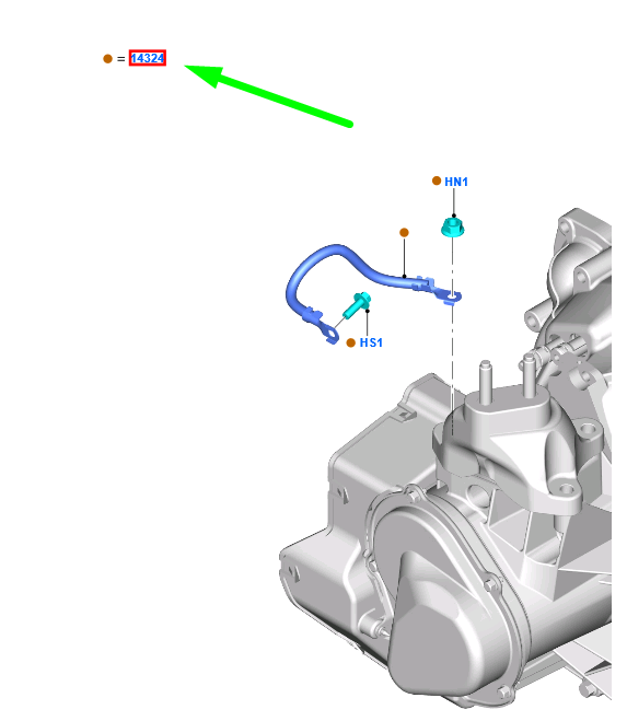 new ford ecosport mk2 earth strap assy 1850202 cn15-14324-ad original