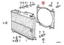 NEW BMW 3 E30 RADIATOR FAN SHROUD 17111709312 1709312 2.5 PETROL ORIGINAL