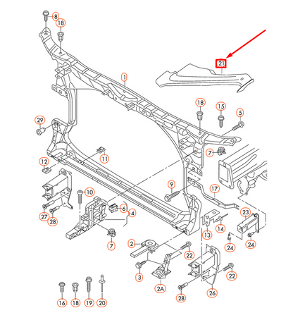 NEW AUDI A7 SPORTBACK 4G LEFT COVER FOR HEADLAMPS 4G8805285C ORIGINAL