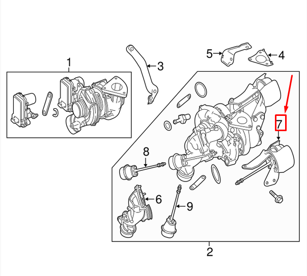 new mercedes-benz c w204 turbocharger vacuum cell a6510900100 original
