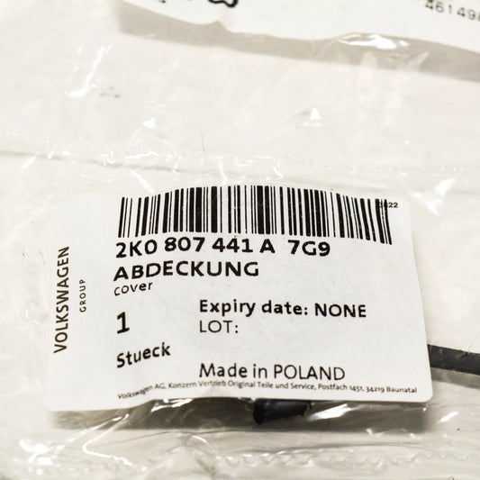 NEW VW CADDY 2K REAR BUMPER TOW HOOK EYE CAP COVER 2K0807441A7G9 ORIGINAL