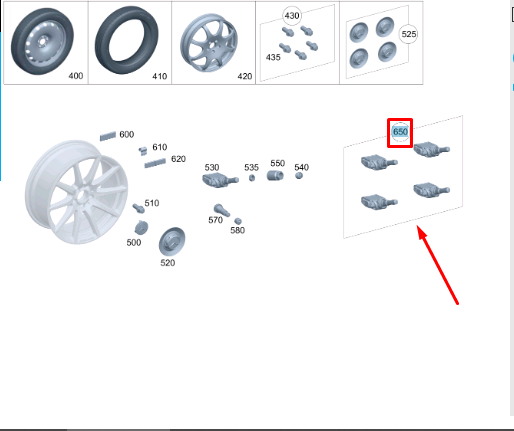 NEW MERCEDES-BENZ GLC COUPE C253 TYRE PRESSURE SENSOR KIT A0009059914 ORIGINAL