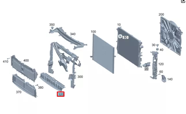NEW MERCEDES-BENZ EQC RADIATOR LOWER AIR DUCT SEGMENT A2935050000 ORIGINAL